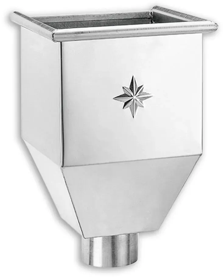 Wasserfangkasten Grömo quadratisch, Aluminium, verschiedene Größen (Ausführung: Ø 100mm)