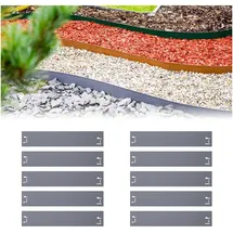green split Rasenkante 240 x 13,5 cm 20 Stück grün/silber