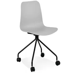 Ergonomischer Bürostuhl aus Metall und Kunststoff | Designer Schreibtischstuhl mit Rollen für Komfort | Modernes Design | Kadima Design