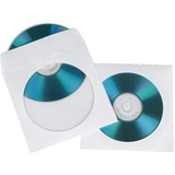 Hama CD-Papierhüllen weiß, 50 Stück/Packung, weiße 1disques Case optische Disks (weiß, 50 Stück/Packung, 1 Blöcke, weißes Papier)