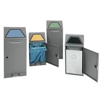 Stumpf metall Wertstoffsammelbehälter, Volumen 75 l, handbetätigt, BxTxH 400x380x1000