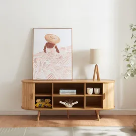 [en.casa] Sideboard Nordkapp 140 x 40 x 56 cm Beige