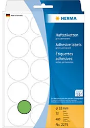 HERMA Markierungspunkte 2275 Haftend Grün 32 mm 32 Blatt à 15 Etiketten