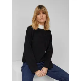 s.Oliver Pullover mit dekorativem Strickmuster Schwarz 34