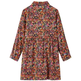 vidaXL Kinderkleid mit Langen Ärmeln Mehrfarbig 140