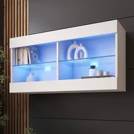 komodee Hängende Vitrine Tivoli 100 x 29,5 x 50 cm Weiß/Blau