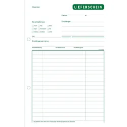 Exacompta 258B 10x Buch mit Lieferscheinen, DIN A5, 2x40 Blatt - Motiv