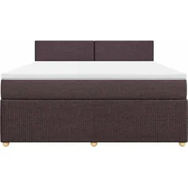 vidaXL Boxspringbett 180 x 200 cm Dunkelbraun