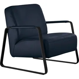 W.Schillig Cocktailsessel "quadroo Loungesessel", blau (blau z59), B:65cm H:82cm T:82cm, Velourgewebe V41 (100% Polyester);Longlife Xtra-Leder Z59 - Glattleder;Longlife Xtra-Leder Z73 - Glattleder;Stoff S37 (100% Polyester): Luxus-Microfaser in Lederoptik, Sessel,