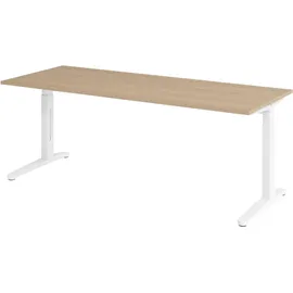 bümö Schreibtisch Serie-XB Eiche / Weiß