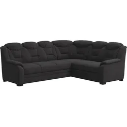 Ecksofa COTTA "Marcus L-Form", schwarz, B:263cm H:99cm T:211cm, 100% Polyester, Sofas, Bequemes Ecksofa in klassischem Design mit hoher Rückenlehne