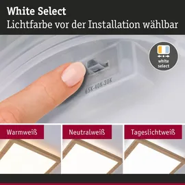 Paulmann Atria Shine 1 eckig 190x190mm 8W 1160lm Holzoptik/beige
