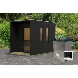 Karibu Laguna inkl. 9 kW Ofen + ext. Steuerung + Dachkranz