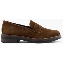 Leder Loafer - Damen - kaffee - 40