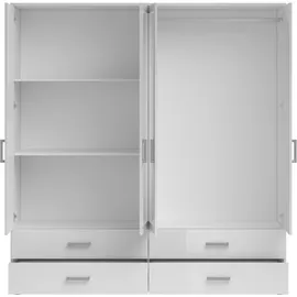 SchlafKONTOR Pol Power Kleiderschrank Ivar 180 x 190 cm Dekor Weiß