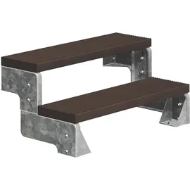 DOLLE Außentreppe Gardentop 36-44 cm Holz/Kunststoff/Stahl/WPC