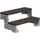 DOLLE Außentreppe Gardentop 36-44 cm Holz/Kunststoff/Stahl/WPC