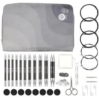 KnitPro Karbonz Regal Austauschbares Nadelspitzen Set 5" (13cm) I 11 Größen (3mm bis 8mm)