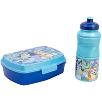 Stor Bluey rechteckige Lunchbox und Sportflasche, 380 ml