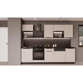 Küchen-Preisbombe Küchenzeile ARONA BASIC LOFT 280 cm Schwarz