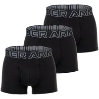 Under Armour Herren 3er Pack - Performance COTTON Trunks, Stretch, Baumwollmischung, einfarbig Schwarz L