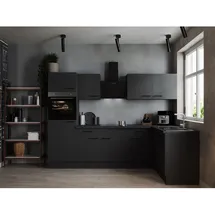 Respekta Winkelküche L-Form 280 x 172 cm Grau Matt