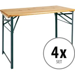 Stagecaptain BBT-119 Hirschgarten Bierzelttisch 119 cm Natur 4x Set
