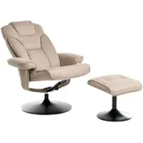 Beliani Fernsehsessel NYKS Stoff 87 x 98 x 81 cm Taupe