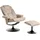 Beliani Fernsehsessel NYKS Stoff 87 x 98 x 81 cm Taupe