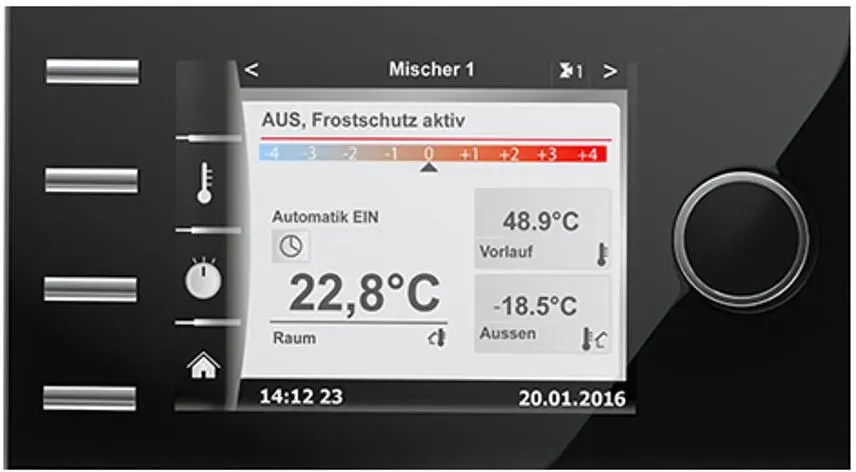 Wolf Bedienmodul BM-2 (Ausführung: Mit Temperaturfühler. weiß)