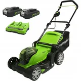 Greenworks G24X2LM41 inkl. 2 x 2 Ah