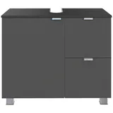 WELLTIME Waschbeckenunterschrank WELLTIME "Bauska", grau (grafit), B:70cm H:53cm T:35cm, Holzwerkstoff, Schränke, Waschbeckenunterschrank, 70 cm breit, mit 2 Auszügen