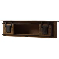 Massivmoebel24 Wandregal 130 x 25 x 35 cm Braun