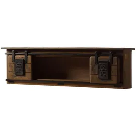 Massivmoebel24 Wandregal 130 x 25 x 35 cm Braun