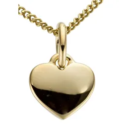 Herz-Anhänger FIRETTI "Schmuck Geschenk Gold 333 Romantischoptik, massiv", gelb (gelbgold, 333), Schmuckanhänger, Damen, Gelbgold 333, 0,25 g