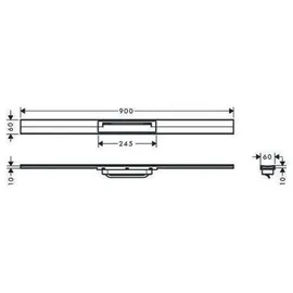 Hansgrohe RainDrain Flex Duschrinne 900 mm mattschwarz