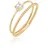 Elli Ring 925 Silber Ring Set in Gold | Gr.: 52