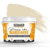 SEEBAUER diy® Wandfarbe Beige für Innen (No. 433 Vanilla Cream 300 ml) Edelmatte Gelbtöne hohe Deckkraft