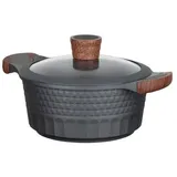 Resto Kochtopf Schmortopf 2,6L mit Deckel 20cm, H=9,5cm | Antihaftbeschichtung | im Geschenkkarton | Für alle Herdarten, auch Induktion | PFOA frei