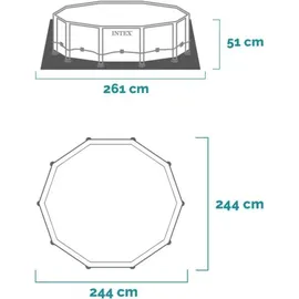Intex Metal Frame Pool Set 244 x 51 cm inkl. Filterpumpe