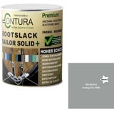 Contura Bootslack Farbig SEIDENMATT Yacht- Buntlack Metall Holz GFK Holzlack Boot Farblos (Aluminium - RAL 9006 Metallic, 1 Liter)