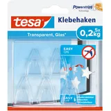 Tesa Klebehaken für transparente Oberflächen und Glas (max. 200 g)