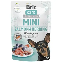 Brit Care Mini Lachs- & Heringsfilets in Soße 85g