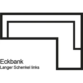 exxpo - sofa fashion Eckbank »Barista, bequem und elegant, hohe Bodenfreiheit, moderne Sitz- und Rückenverarbeitung, frei im Raum stellbar grau Sitzbänke, 91685142-0 B/H/T: 157 cm x 82 cm x 245 cm