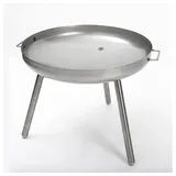 Czaja Feuerschale Edelstahl Feuerschale Berlin 80 cm mit langen Beinen - extra Hoch, gefertigt aus Feuerfestem Edelstahl