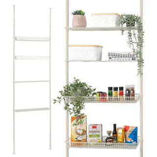 bremermann Teleskopregal,, Creme, Metall, 71x290x20 cm, Küchen, Küchenmöbel, Küchenregale