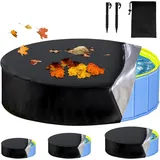 COZII Schutzkragen Hundepool Abdeckung 80x20 cm Faltbar Wasserdicht Staubschutz - Schwarz