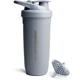 SmartShake Reforce Edelstahl-Protein-Shakerflasche 900 ml | 30 oz - Auslaufsicherer Schraubverschluss - BPA-frei - Unisex - Grau