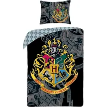 Halantex SP. z.o.o. Harry Potter Motiv Schwarz 140 x 200 cm + 70 x 90 cm