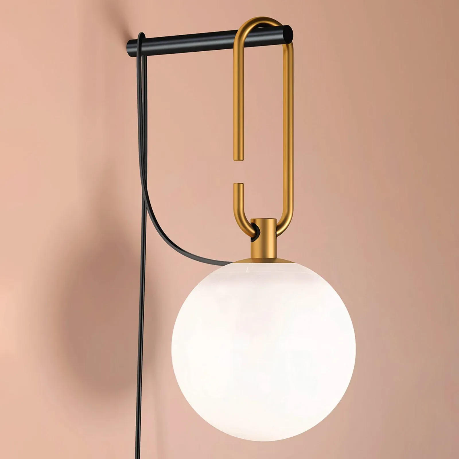 Wandleuchte Artemide, nh Wall, Weiß, für Wohnzimmer, Glas, Design - 32